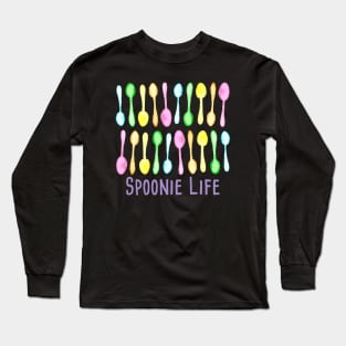 Spoonie Life (Watercolor Spoons) Long Sleeve T-Shirt